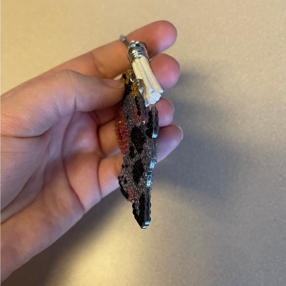 Handmade Diamond Dot Keychain - Cow - Picture 2 of 4